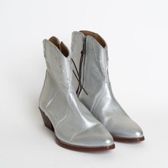 Free People Silver Ankle Boots - Picture 5 of 16